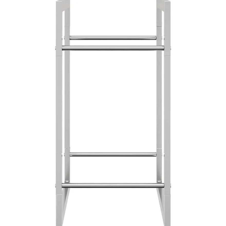 vidaXL Brennholzregal 50x28x56 cm Edelstahl