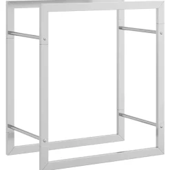 vidaXL Brennholzregal 50x28x56 cm Edelstahl