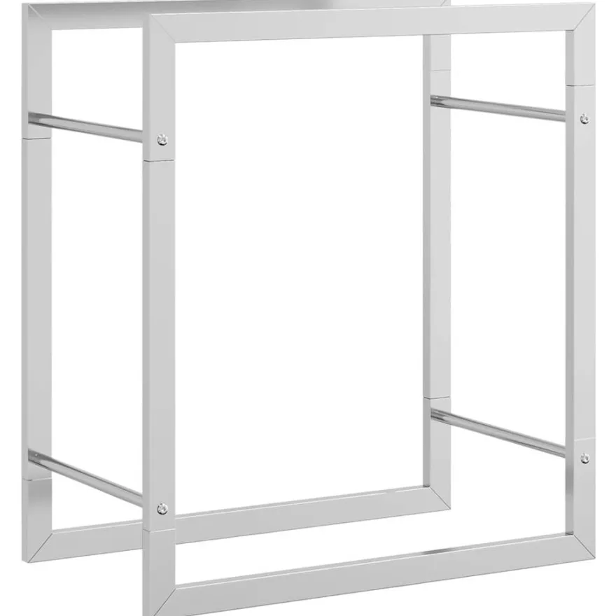 vidaXL Brennholzregal 50x28x56 cm Edelstahl