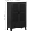 vidaXL Büroschrank mit Maschengittertüren Industriell 75×40×120 cm Stahl