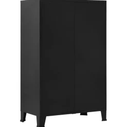vidaXL Büroschrank mit Maschengittertüren Industriell 75×40×120 cm Stahl
