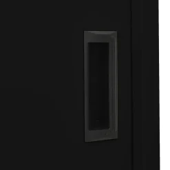 vidaXL Büroschrank mit Schiebetür Schwarz 90x40x180 cm Stahl