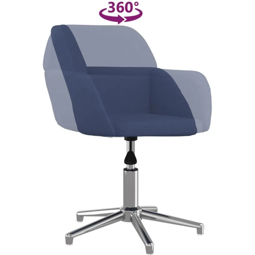 vidaXL Bürostuhl Drehbar Blau Stoff