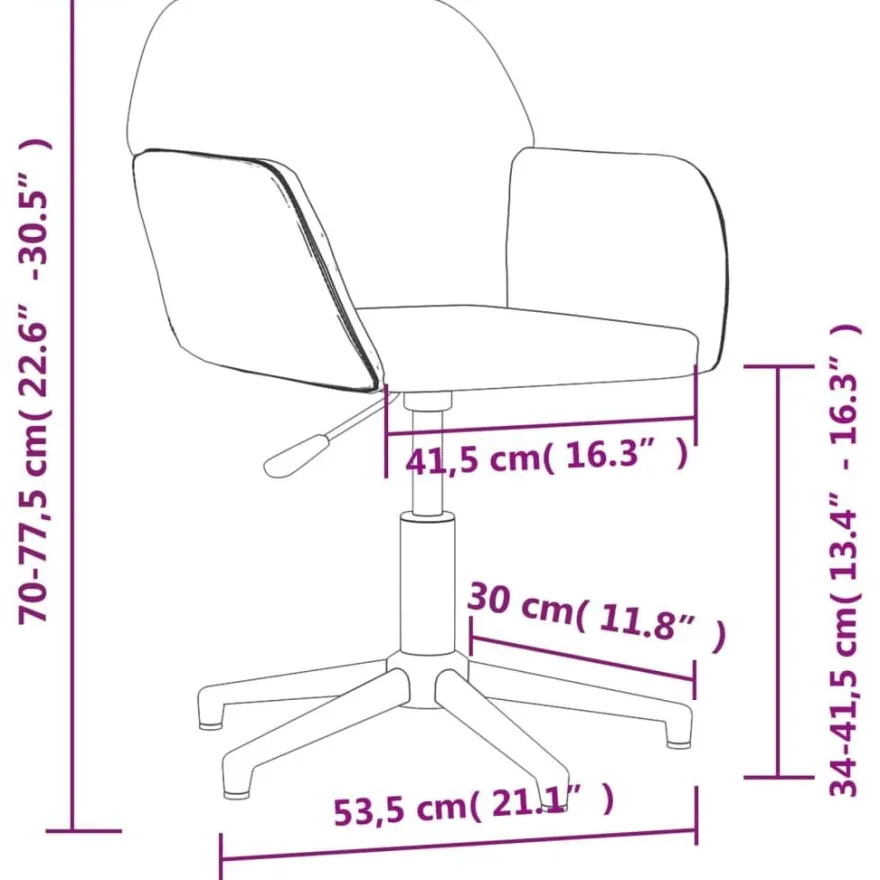 vidaXL Bürostuhl Drehbar Blau Stoff