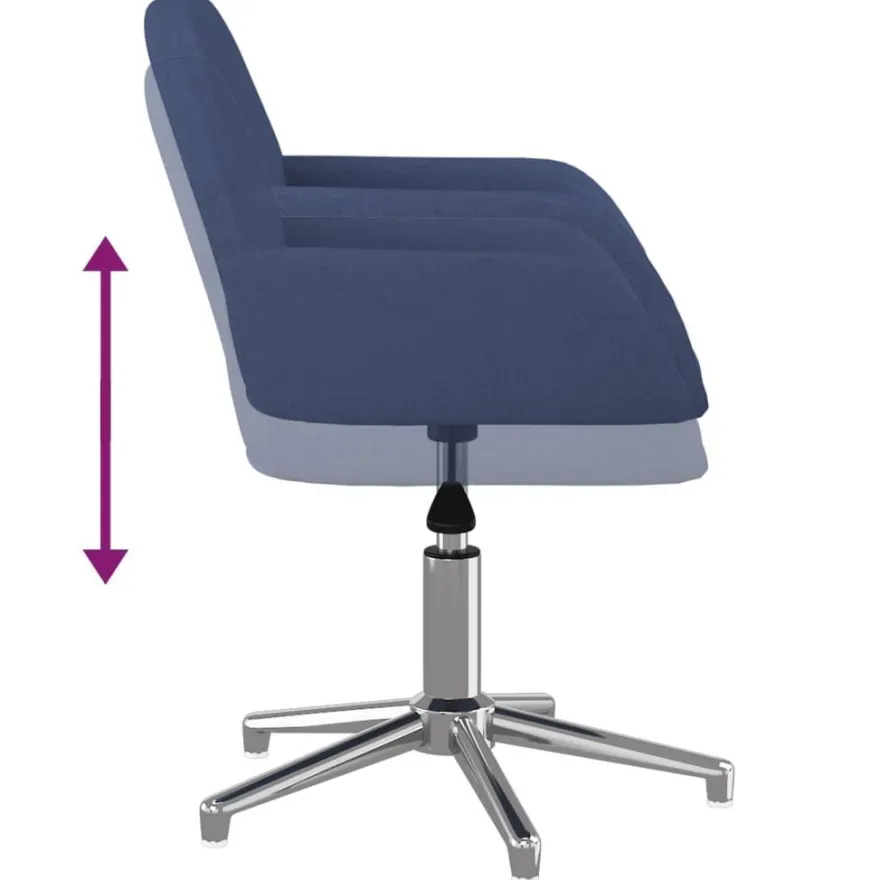 vidaXL Bürostuhl Drehbar Blau Stoff
