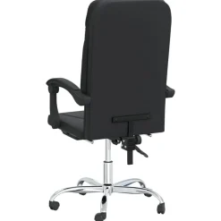 vidaXL Bürostuhl mit Liegefunktion Schwarz Kunstleder