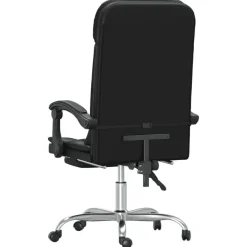 vidaXL Bürostuhl mit Massagefunktion Schwarz Kunstleder