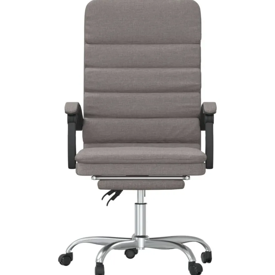 vidaXL Bürostuhl mit Massagefunktion Taupe Stoff