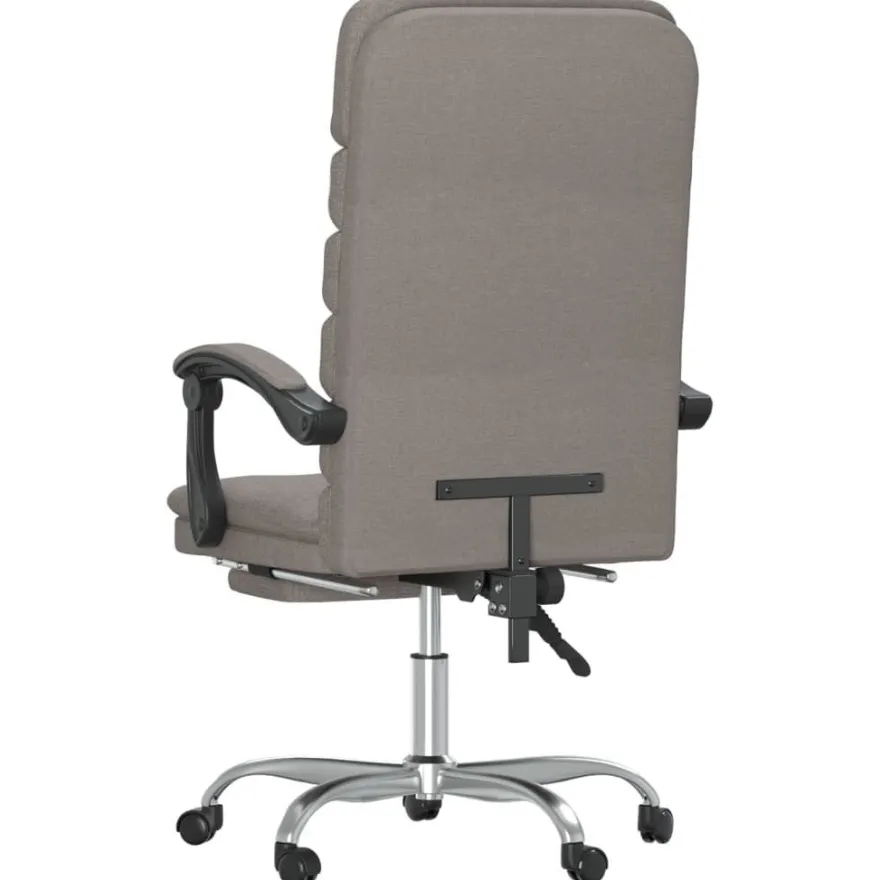 vidaXL Bürostuhl mit Massagefunktion Taupe Stoff
