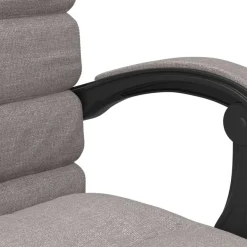 vidaXL Bürostuhl mit Massagefunktion Taupe Stoff