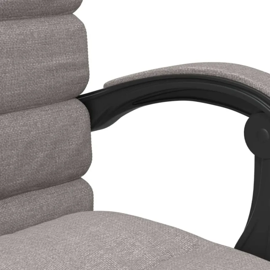 vidaXL Bürostuhl mit Massagefunktion Taupe Stoff