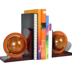 vidaXL Buchstütze Globus 2 Stk