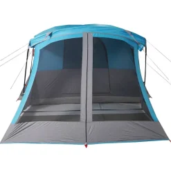 vidaXL Campingzelt mit Vorzelt 4 Personen Blau Wasserdicht