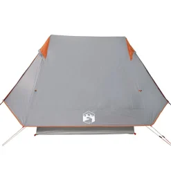 vidaXL Campingzelt 2 Personen Grau Wasserdicht