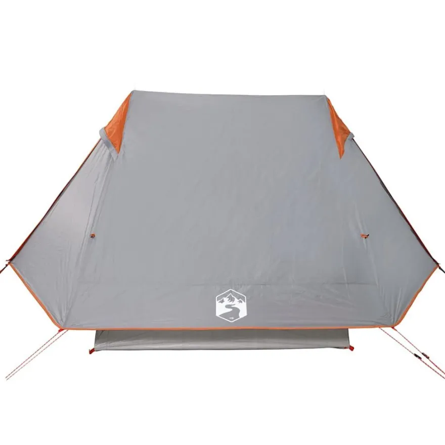vidaXL Campingzelt 2 Personen Grau Wasserdicht