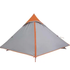 vidaXL Campingzelt 2 Personen Grau Wasserdicht