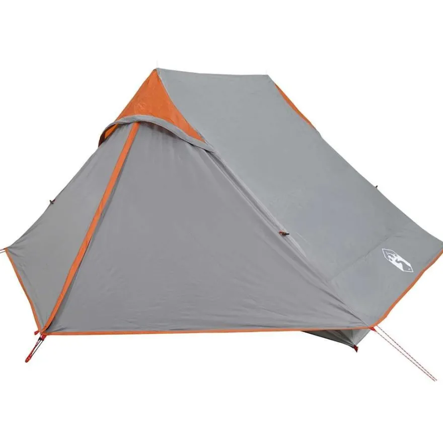 vidaXL Campingzelt 2 Personen Grau Wasserdicht