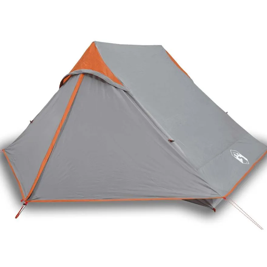 vidaXL Campingzelt 2 Personen Grau Wasserdicht