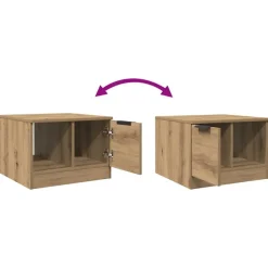vidaXL Couchtisch Artisan-Eiche 50x50x36 cm Holzwerkstoff