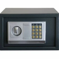 vidaXL Digitaler Safe mit Schloss Dunkelgrau 31 x 20 x 20 cm Stahl
