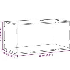 vidaXL Displaybox Transparent 30x15x14 cm Acryl