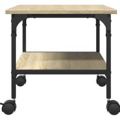vidaXL Druckerständer 2 Ablagen Sonoma-Eiche 50x40x38 cm
