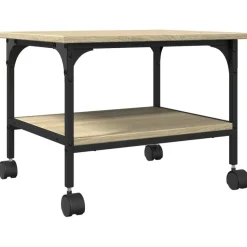 vidaXL Druckerständer 2 Ablagen Sonoma-Eiche 50x40x38 cm
