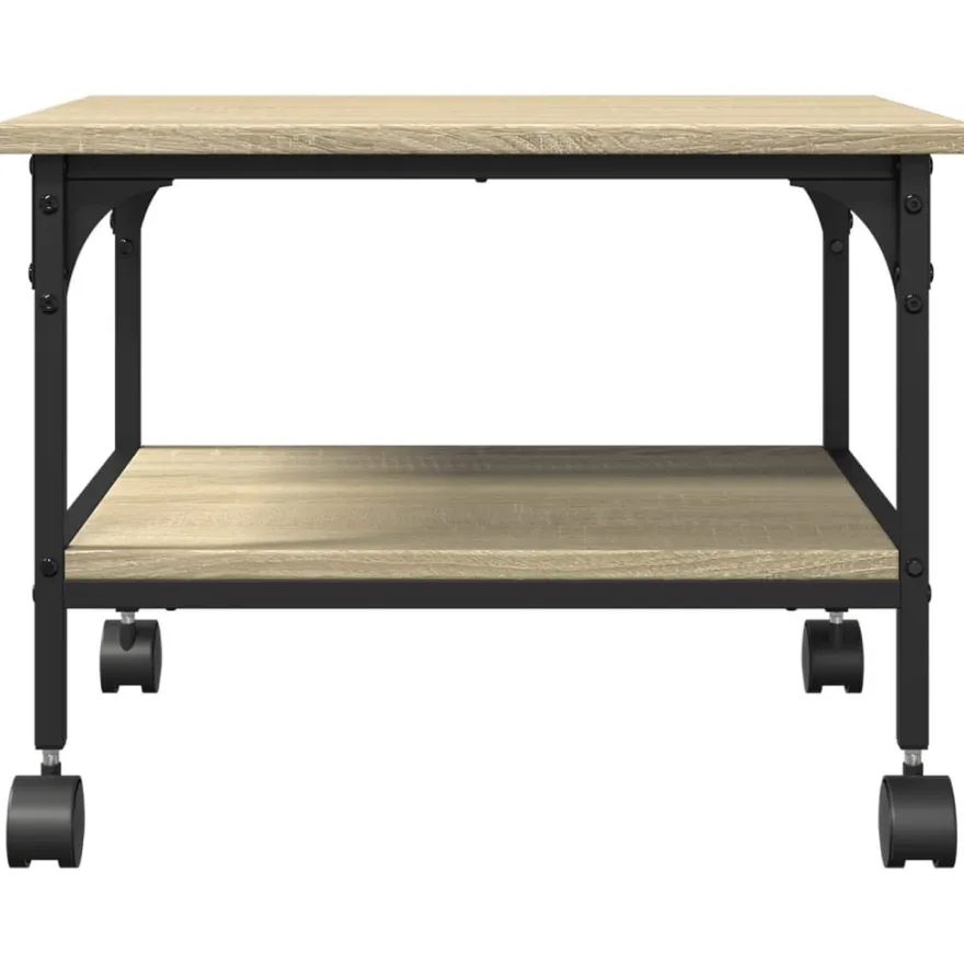vidaXL Druckerständer 2 Ablagen Sonoma-Eiche 50x40x38 cm