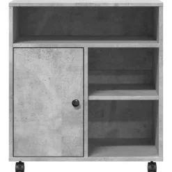 vidaXL Druckerständer mit Rollen Betongrau 60x50x67 cm