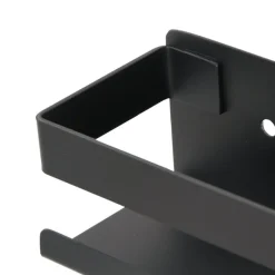 vidaXL Duschablage Mattschwarz 23x6,5x6 cm Gebürsteter Edelstahl 304