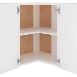 vidaXL Eckhängeschrank Weiß 57x57x60 cm Holzwerkstoff