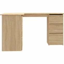 vidaXL Eckschreibtisch Sonoma-Eiche 145x100x76 cm Holzwerkstoff