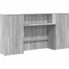 vidaXL Empfangstheke Grau Sonoma 200x50x103,5 cm Holzwerkstoff