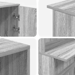 vidaXL Empfangstheke Grau Sonoma 200x50x103,5 cm Holzwerkstoff