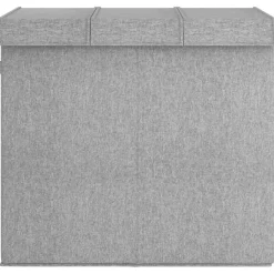 vidaXL Faltbarer Wäschekorb Grau 64,5x34,5x59 cm Leinenimitat Stoff