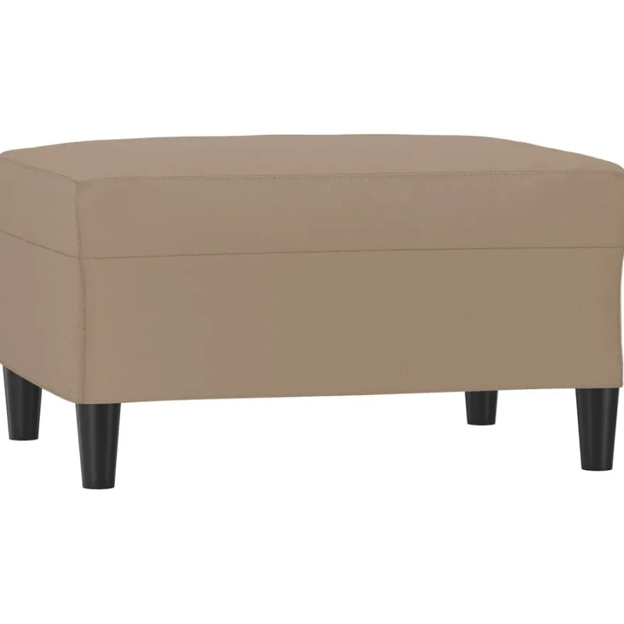 vidaXL Fußhocker Cappuccino-Braun 70x55x41 cm Kunstleder
