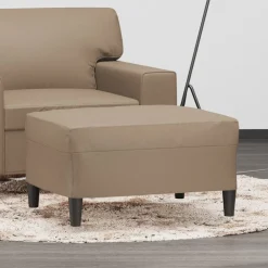 vidaXL Fußhocker Cappuccino-Braun 70x55x41 cm Kunstleder
