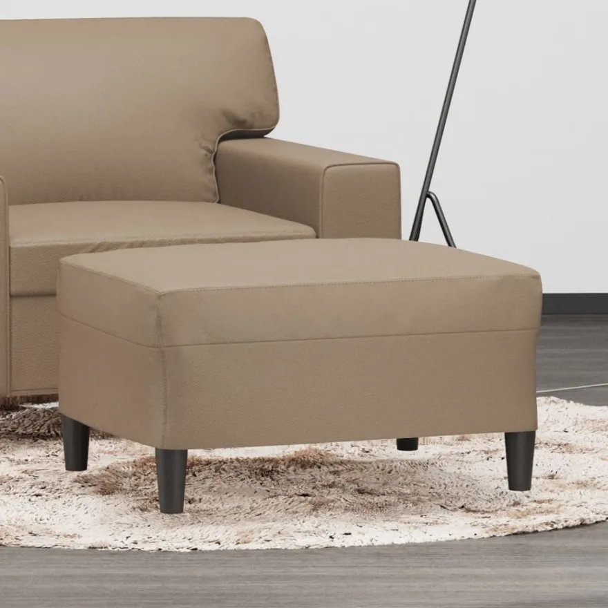 vidaXL Fußhocker Cappuccino-Braun 70x55x41 cm Kunstleder