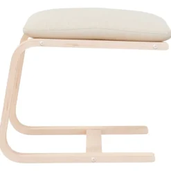 vidaXL Fußhocker Creme 51x41x40 cm Stoff
