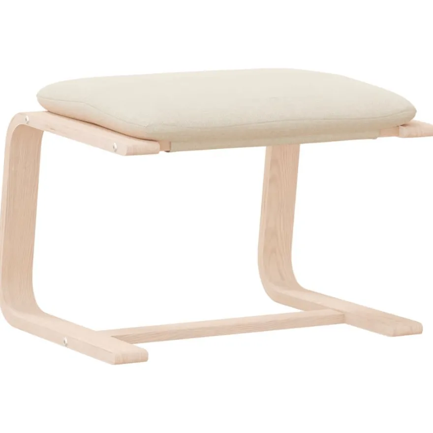 vidaXL Fußhocker Creme 51x41x40 cm Stoff