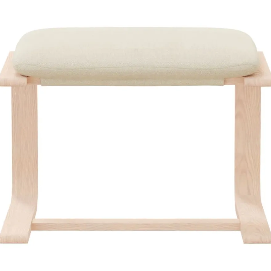 vidaXL Fußhocker Creme 51x41x40 cm Stoff