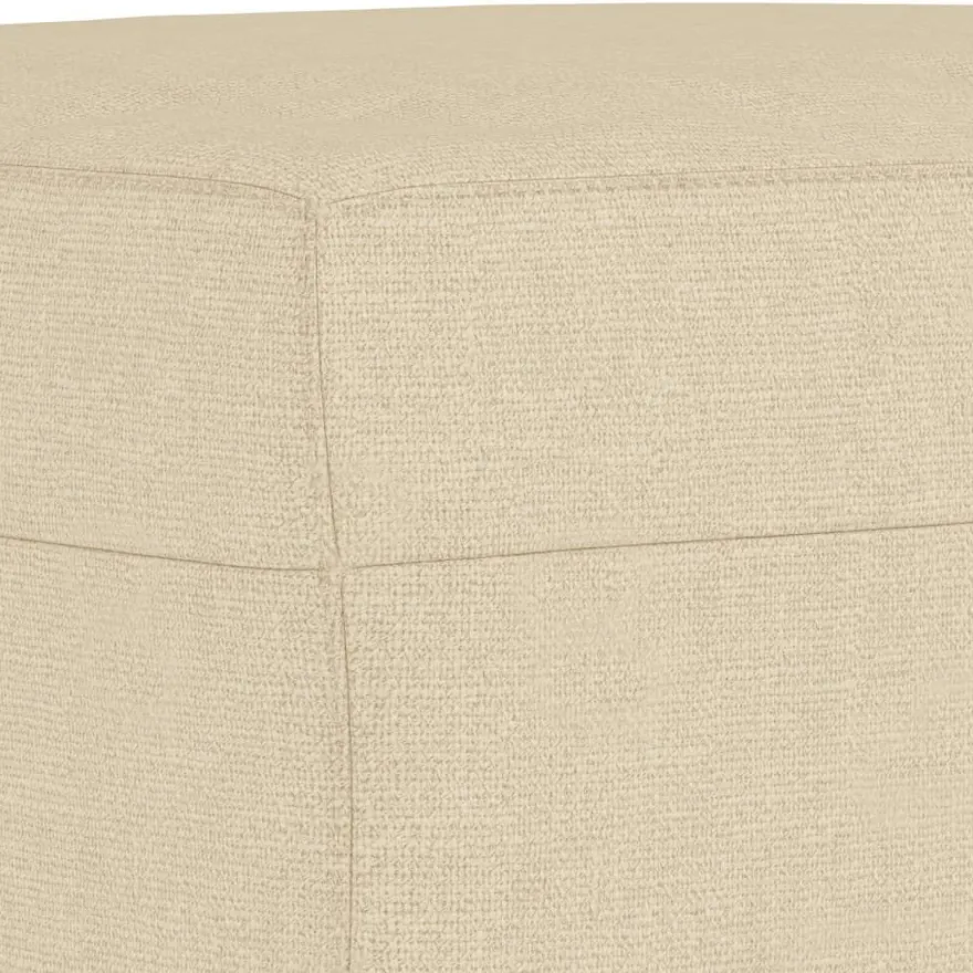 vidaXL Fußhocker Creme 60x50x41 cm Stoff