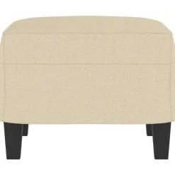 vidaXL Fußhocker Creme 60x50x41 cm Stoff