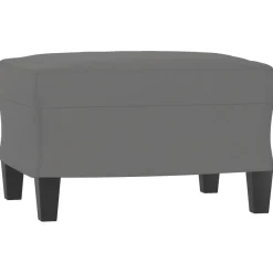 vidaXL Fußhocker Dunkelgrau 60x50x41 cm Mikrofasergewebe