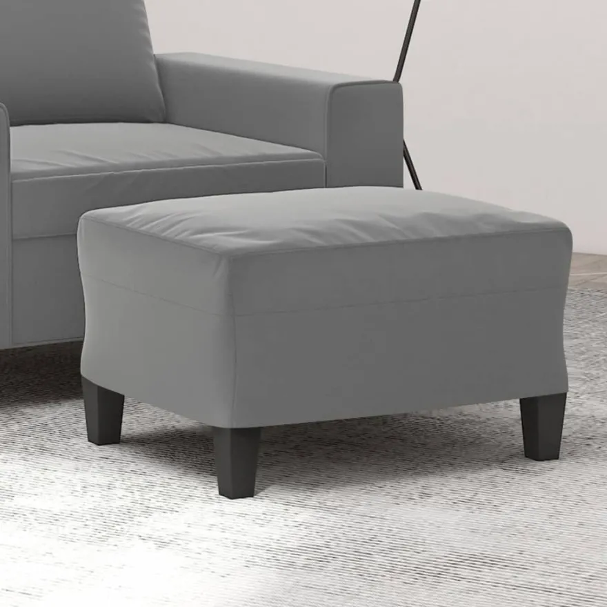 vidaXL Fußhocker Dunkelgrau 60x50x41 cm Mikrofasergewebe