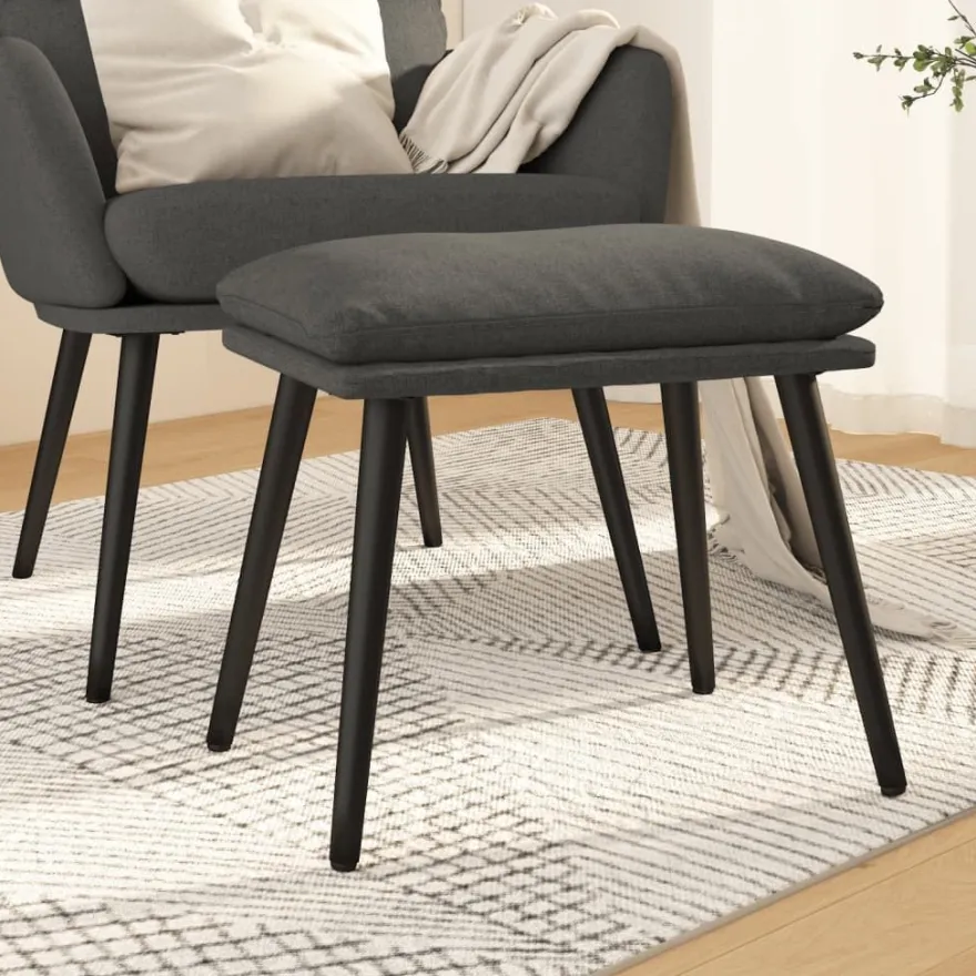 vidaXL Fußhocker Dunkelgrau 45x29,5x35 cm Stoff