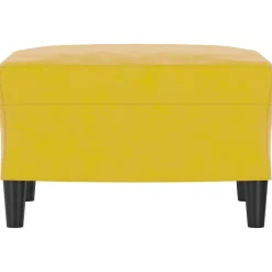 vidaXL Fußhocker Gelb 60x50x41 cm Samt