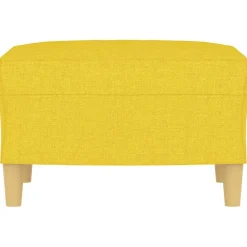 vidaXL Fußhocker Hellgelb 60x50x41 cm Stoff