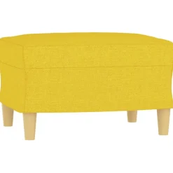 vidaXL Fußhocker Hellgelb 60x50x41 cm Stoff