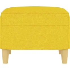 vidaXL Fußhocker Hellgelb 60x50x41 cm Stoff